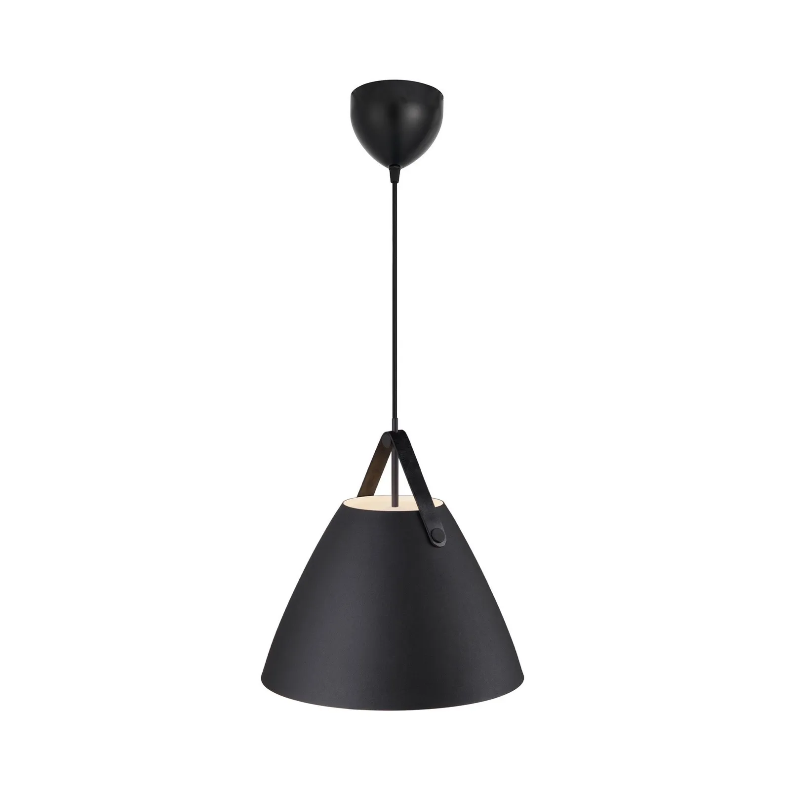 Nordlux Strap Pendant Light Black Metal Dining Room E27 Mains 36cm 2