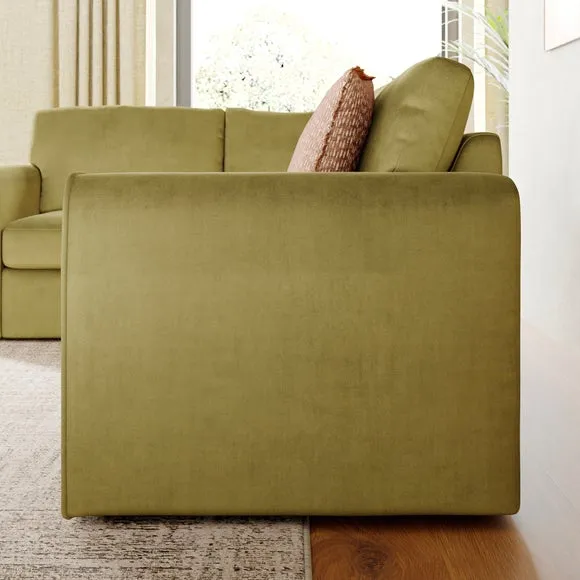 Abel Matte Velvet Corner Sofa 3