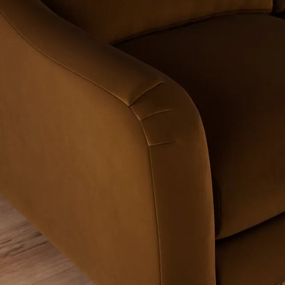 Hattie Matte Plush Velvet Snuggle Sofa 5