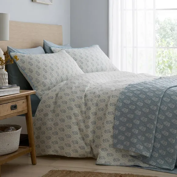 Dreams n Drapes Block Floral Duvet Cover & Pillowcase Set 4
