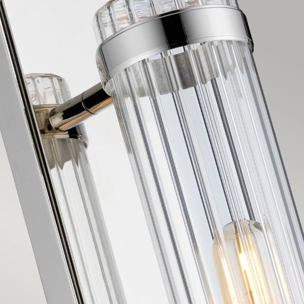 Netlighting Wellington 1 Light Wall Light Polished Chrome IP44 in Grey 5