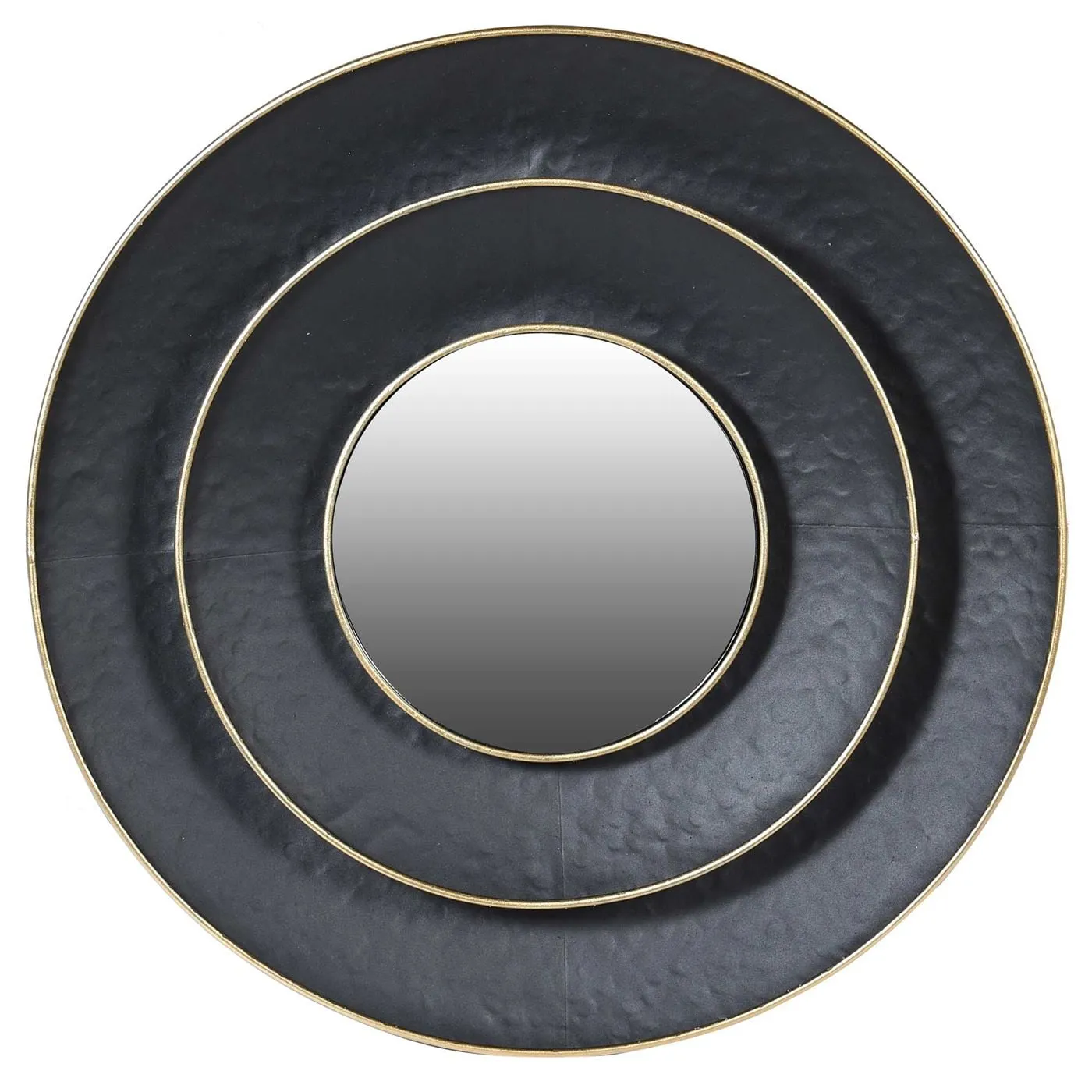 Black Tiered Mirror, Round Wood | Barker & Stonehouse
