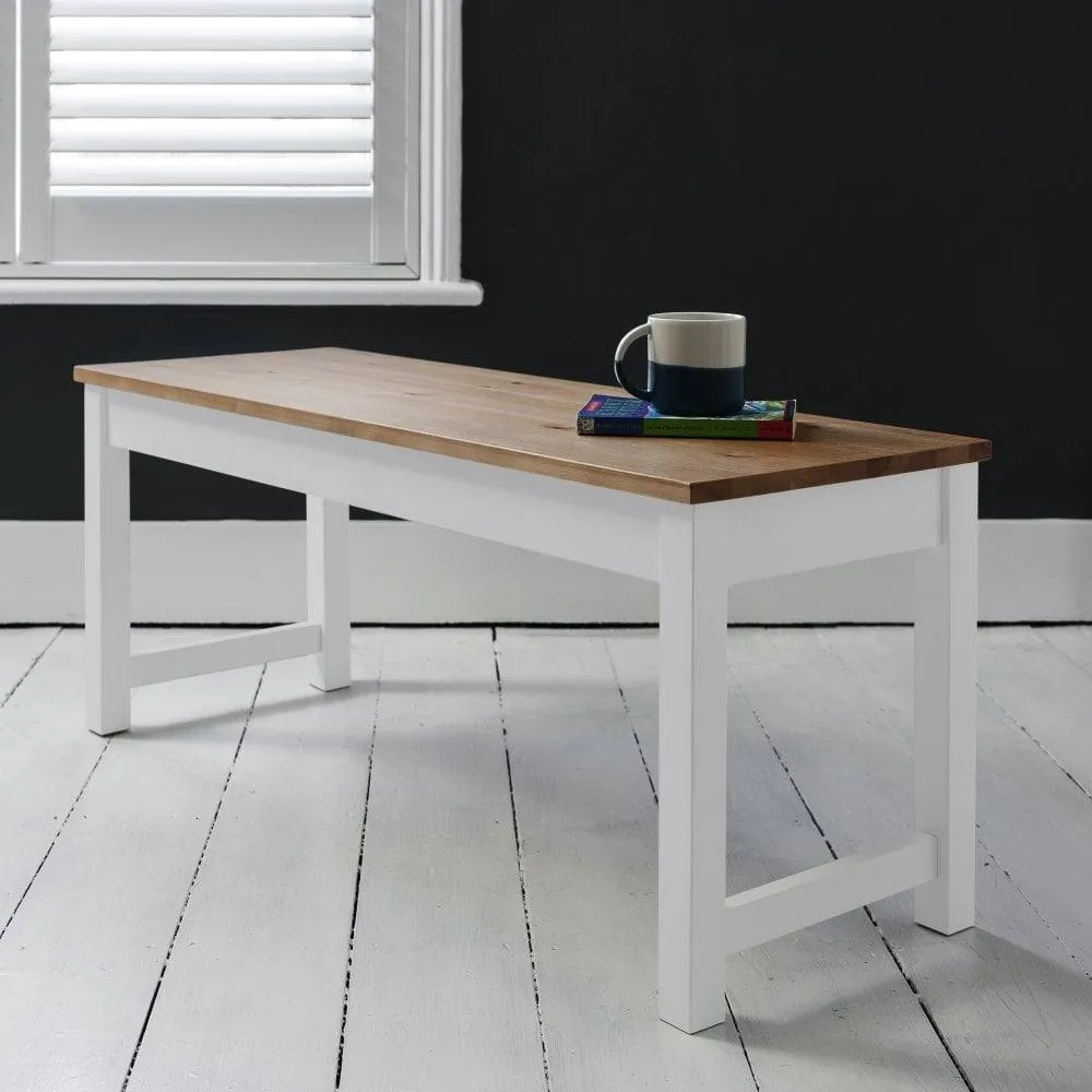Nöa and Nani Annika Dining Table with 2 Benches Dining Set in Natural Pine & White 2