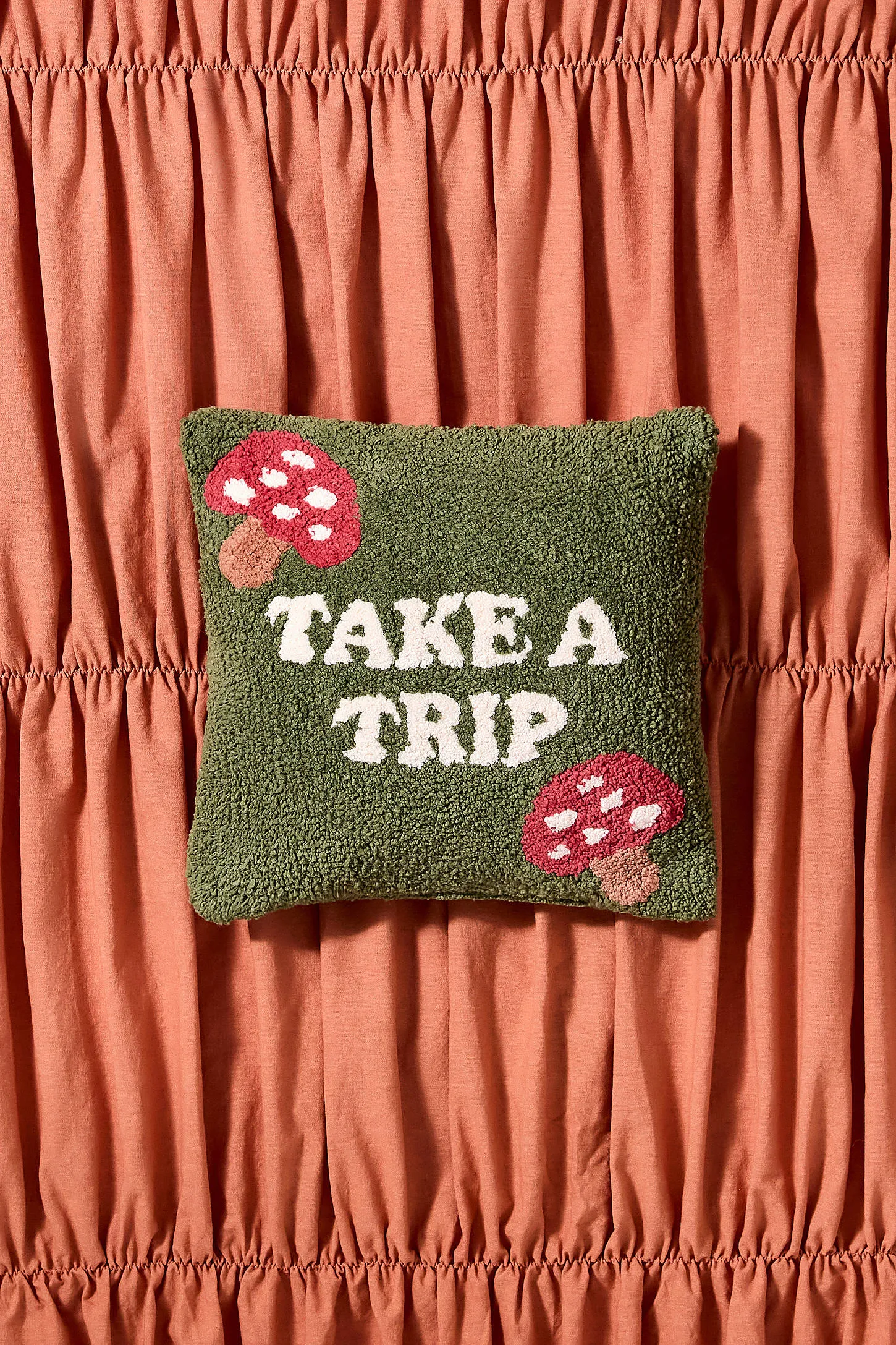 Take a Trip Mini Tufted Cushion - Khaki ALL