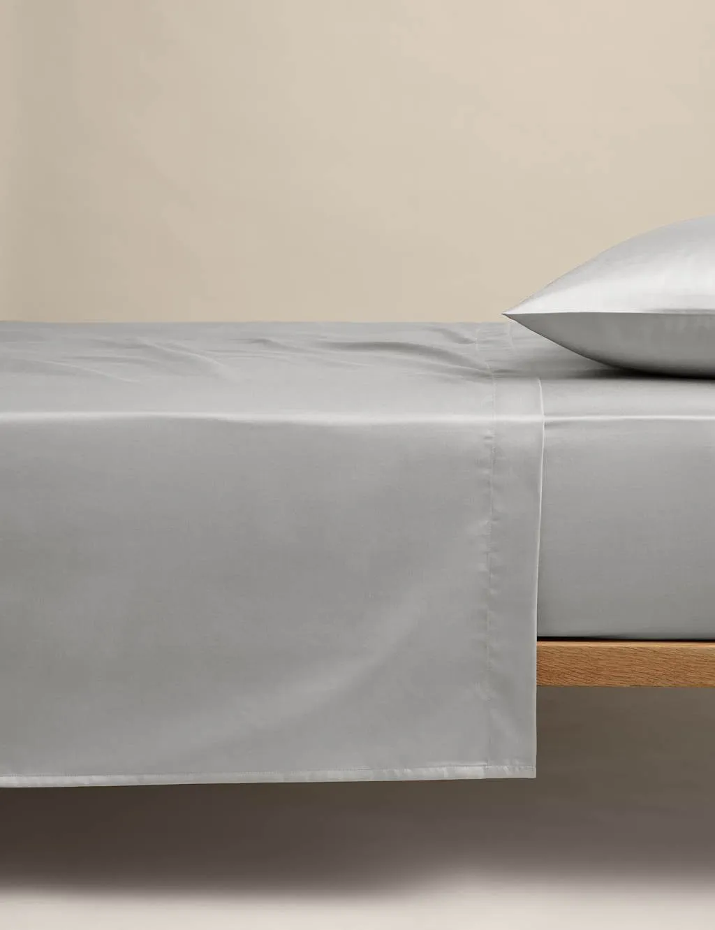M&S Egyptian Cotton 400 Thread Count Silky Flat Sheet Dove