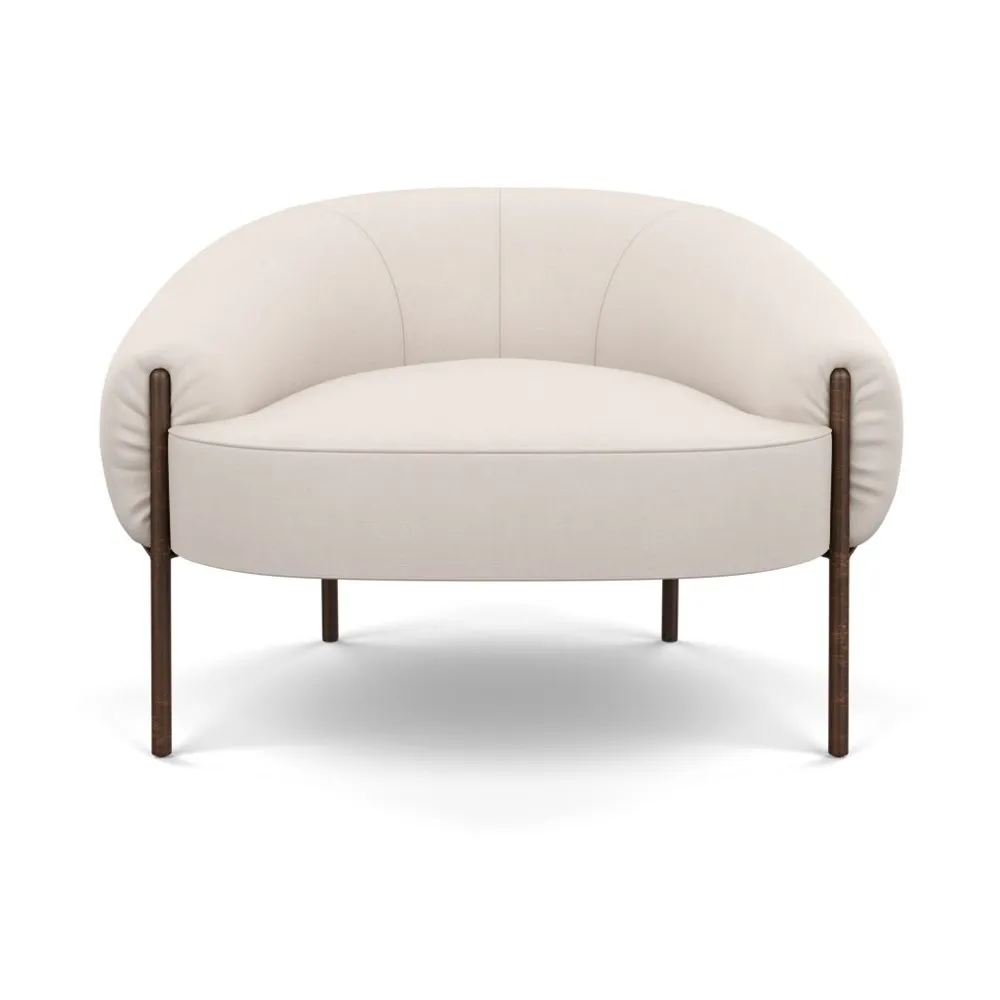 Heal's Isola Armchair Siena Cotton Natural Bronze Feet 1