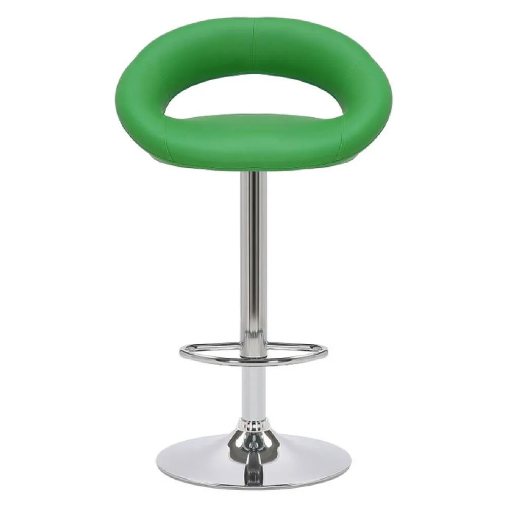 netfurniture Serene Green Padded Kitchen Breakfast Bar Stool Height Adjustable 2