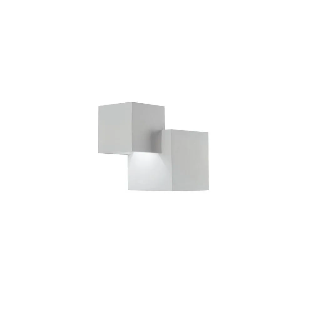 Netlighting RUBIK 2 Light Plaster Wall Light White 19.5x16x11.5cm