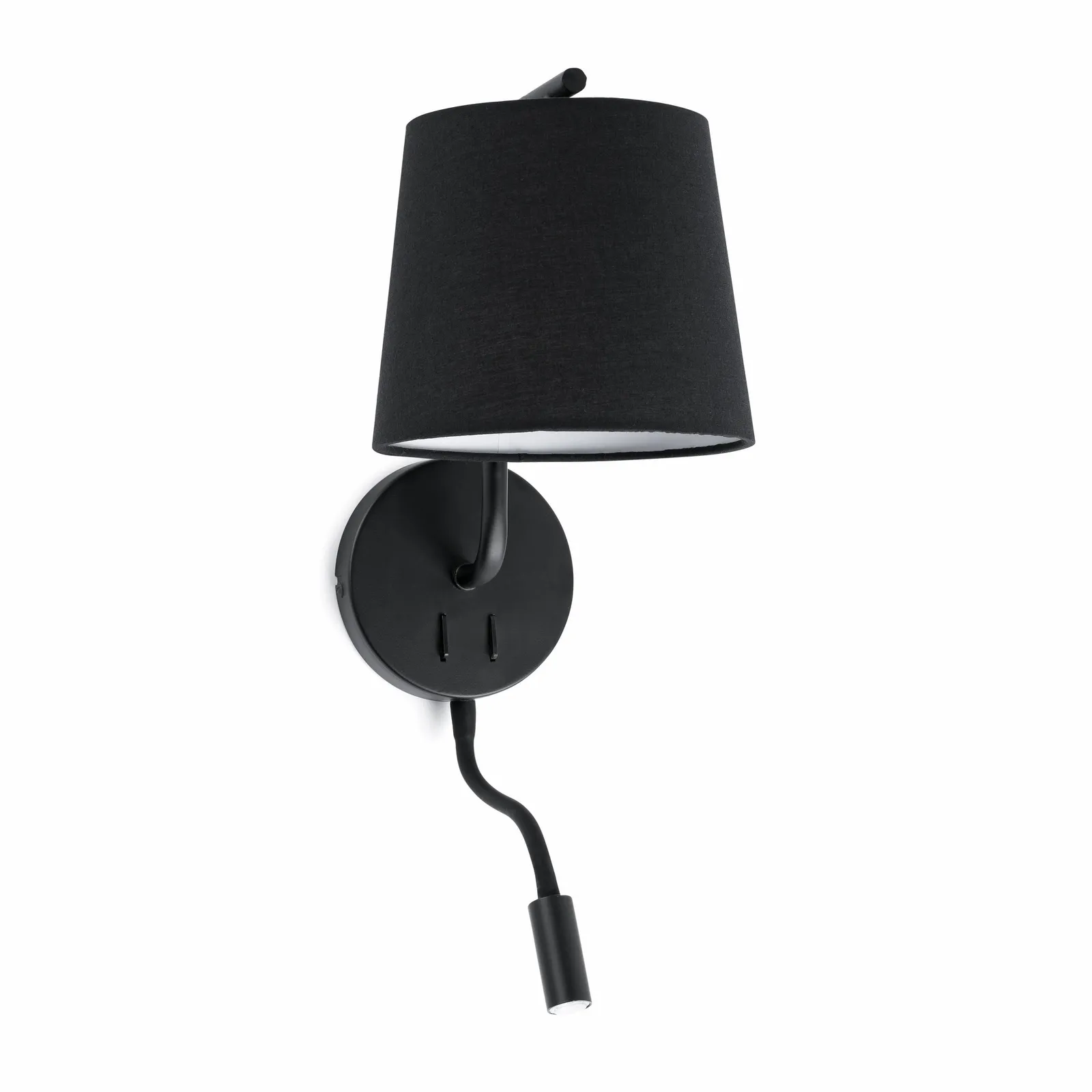 Netlighting Berni 1 Light Indoor Wall Light Reading Lamp Black E27