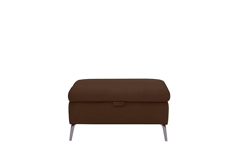 Jude Leather Storage Footstool - Chocolate Cat - Living Room Furniture - In Time for Christmas