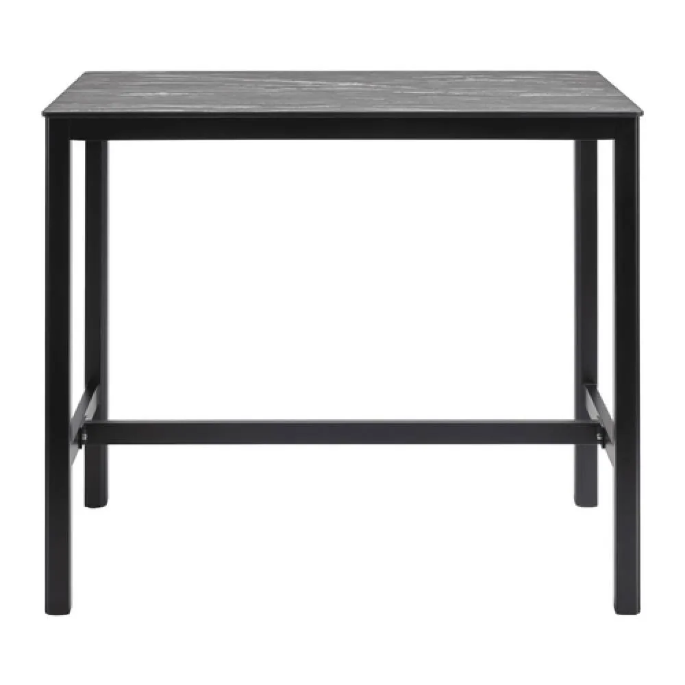 netfurniture Richmond Marble Poseur Table Black with Paris Table Base - 119 X 69cm 2