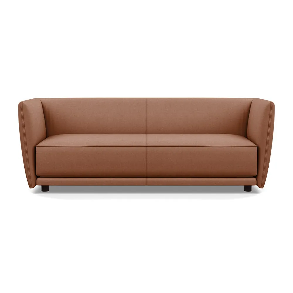 Heal's Valley 3 Seater Sofa Siena Cotton Clay Walnut Stain Feet