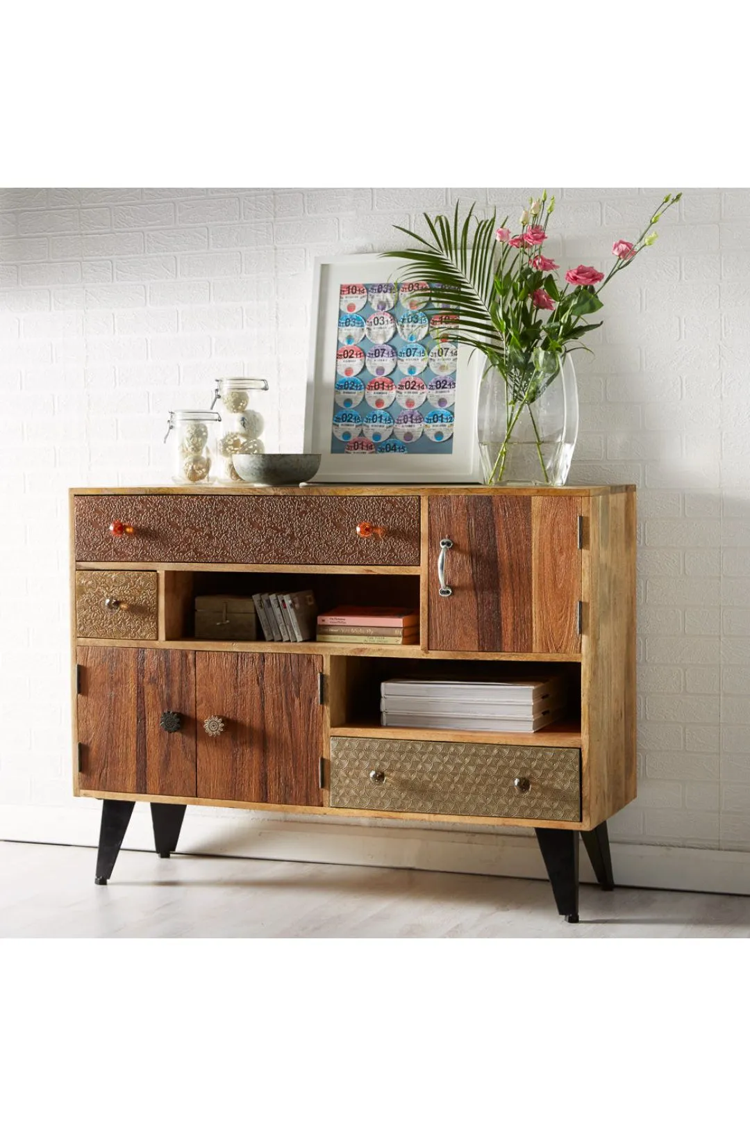 IH Design Celis Limited Edition Solid Wooden Sideboard in Brown 2