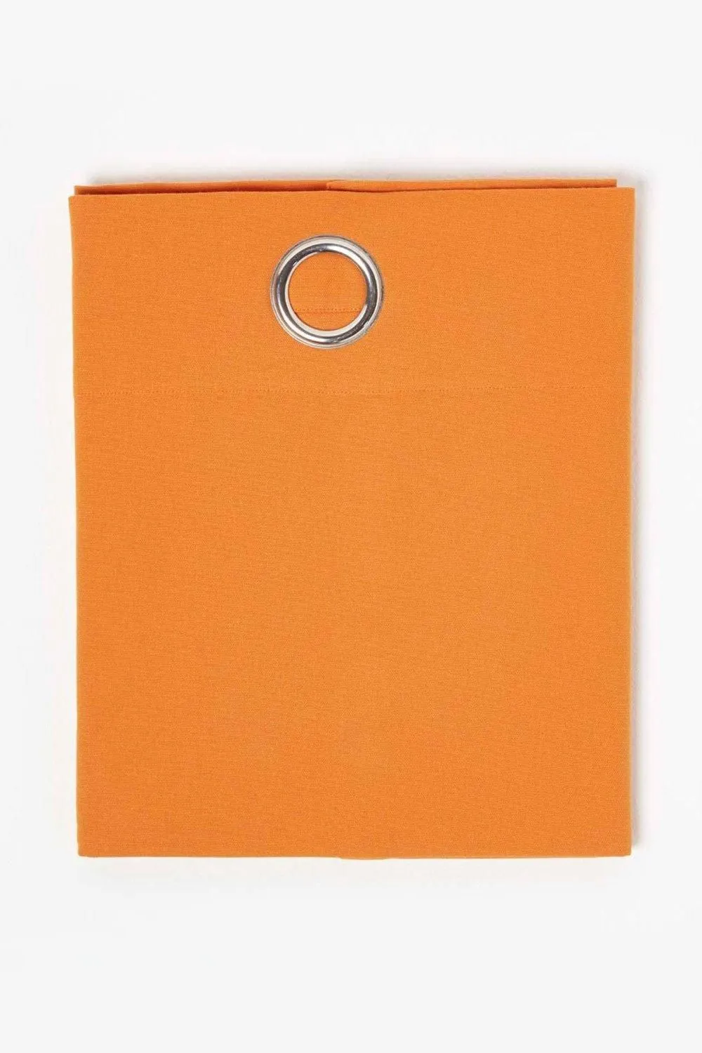 Homescapes Plain Cotton Ready Made Eyelet Curtain Pair in Burnt Orange 3