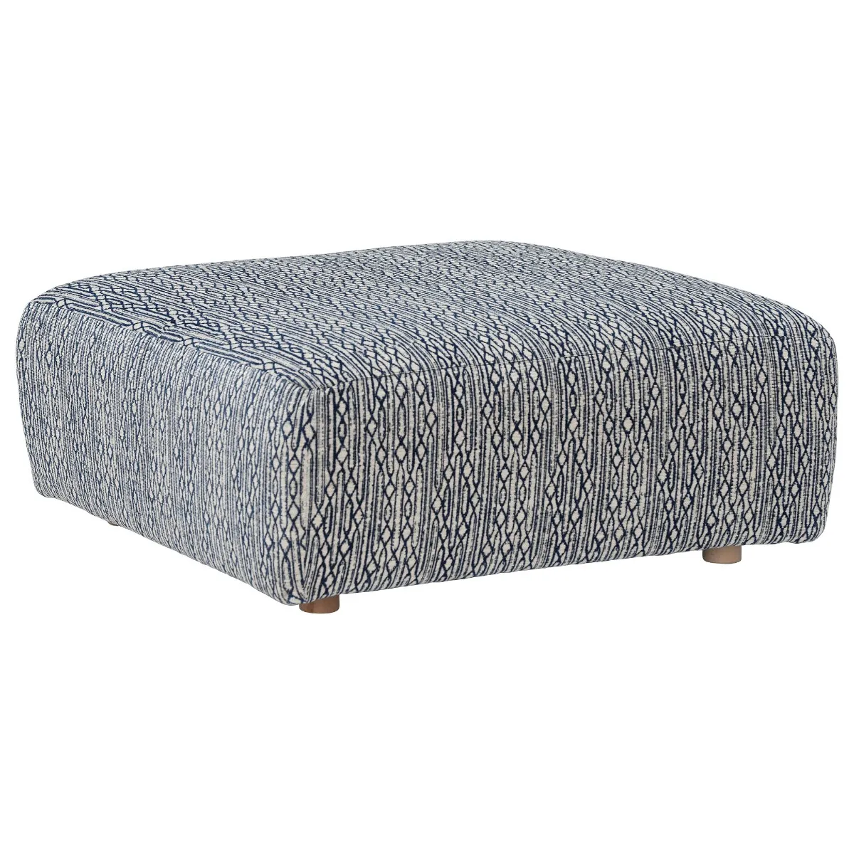 Big Blue Large Footstool
