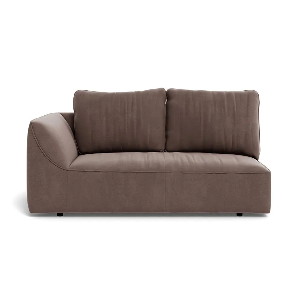 Heal's Morven Left Hand Facing 2 Seater Unit Smart Velvet Mouse 1