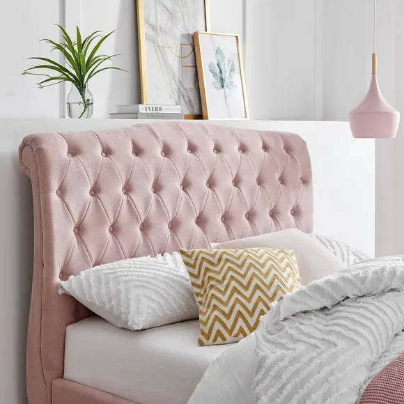 Rosa Bed Frame, Velvet 3