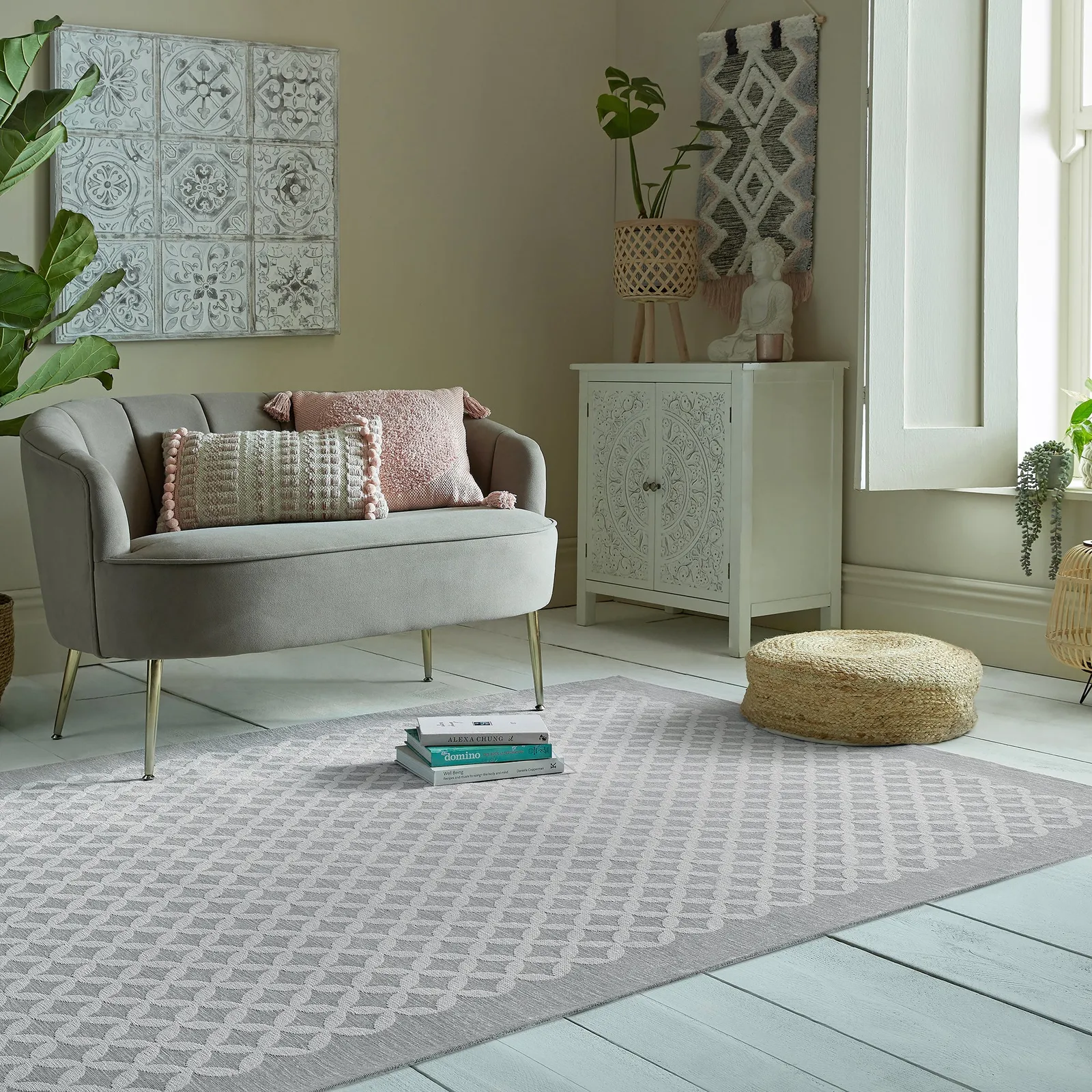 Purity Trellis Rug Natural