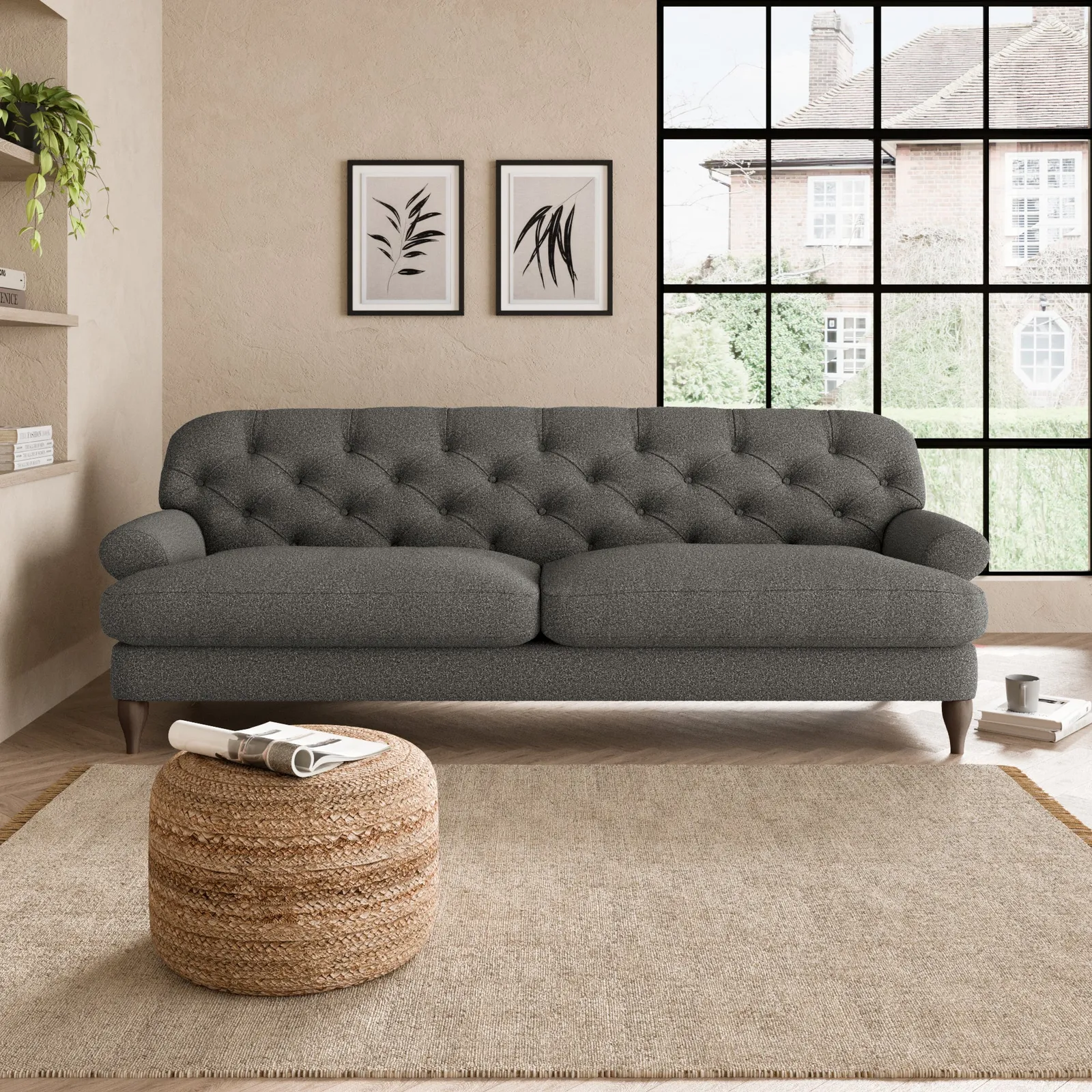 Canterbury Cosy Marl 4 Seater Sofa Cosy Marl Granite