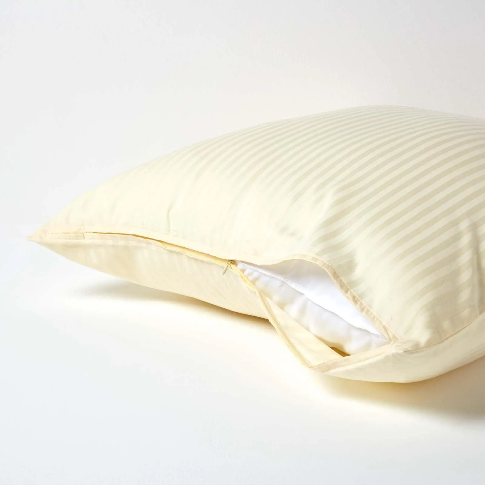 Homescapes Continental Egyptian Cotton Pillowcase 330 TC, 80 x 80 cm in Bright Yellow 3