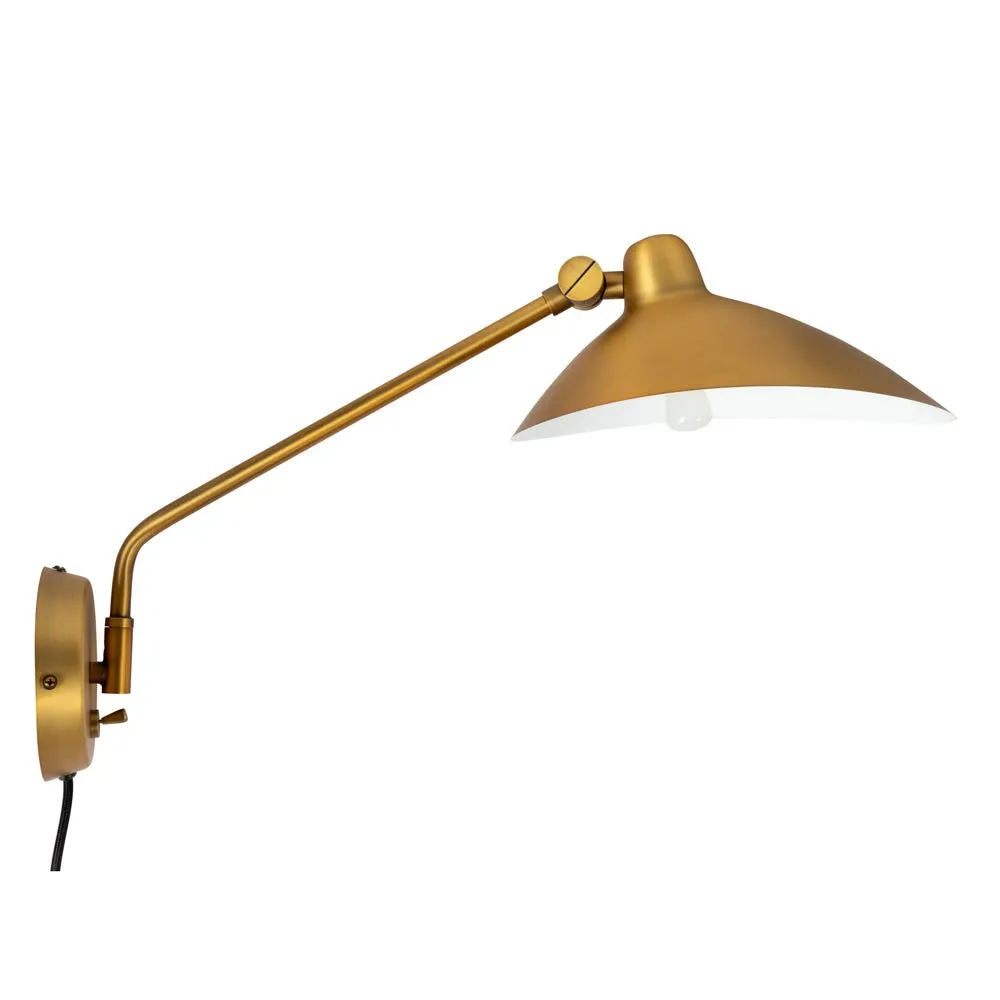 Heal's Milton Swing Arm Wall Light Brass 2