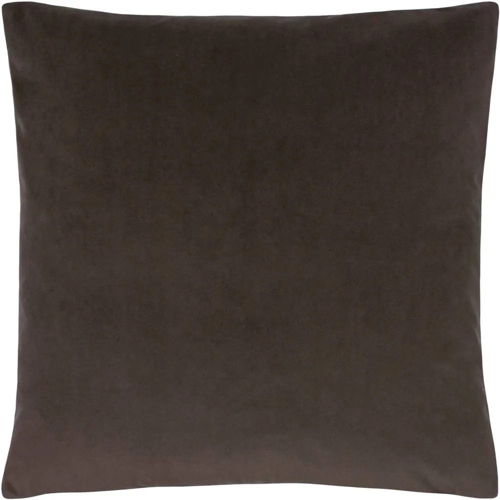 Paoletti Sunningdale Plain Velvet Cushion in Black 2