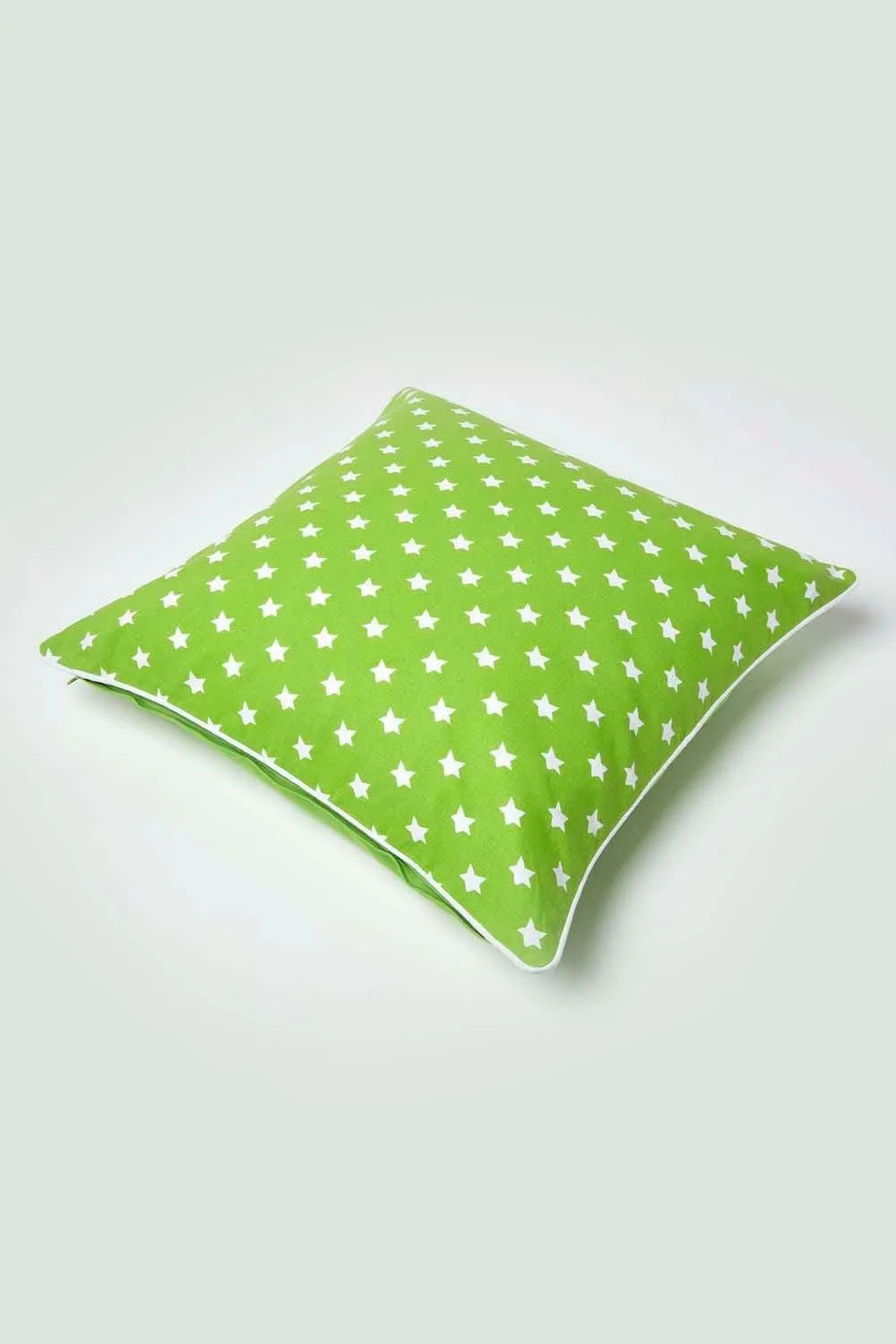 Homescapes Cotton Stars Cushion Cover in Green 4
