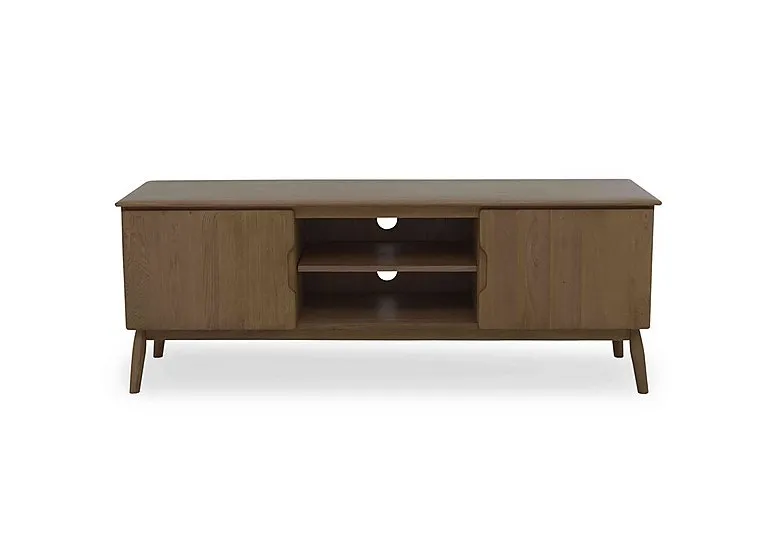 Stockholm Large TV Cabinet - Dark Oak