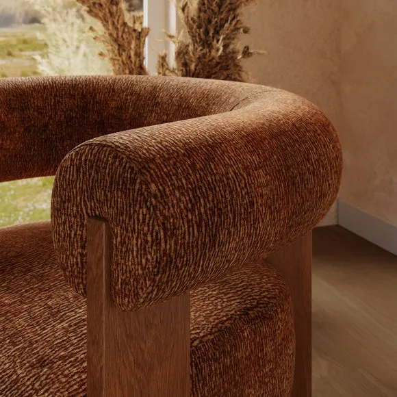 Fallon Crinkle Chenille Accent Chair 3