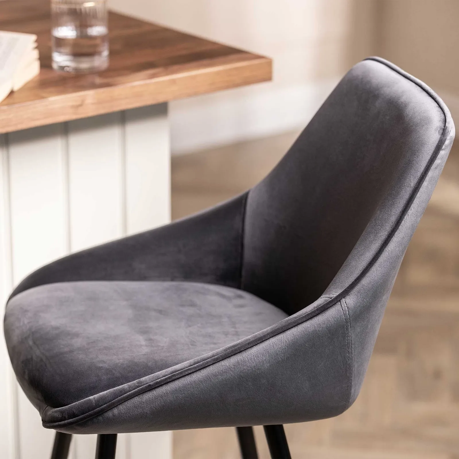 Southbury Barstool, Grey Fabric | Barker & Stonehouse 3