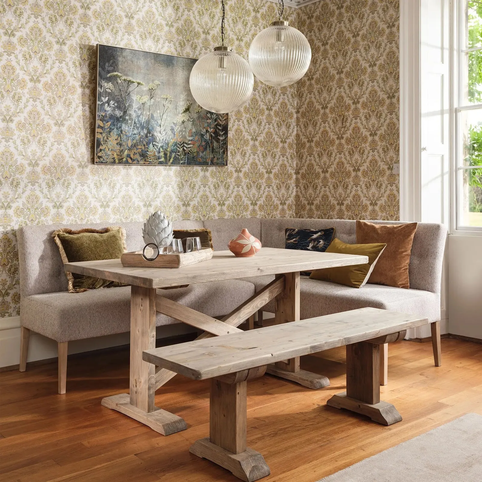 Medina Rhf Corner Bench, Wood | Barker & Stonehouse 2