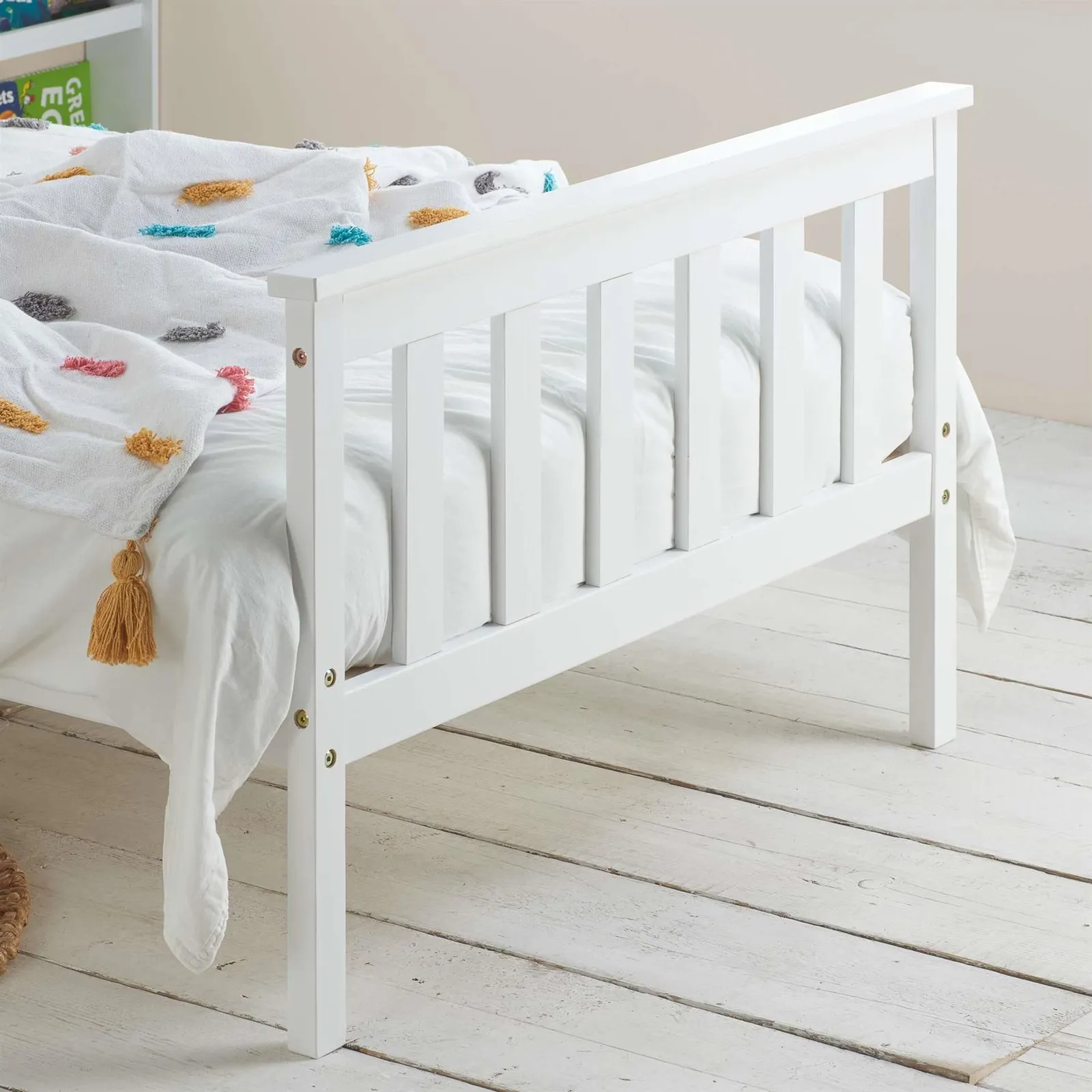 Birlea Single Bed Frame & Mattress White Wood Sleepsoul Cambridge 3FT 4