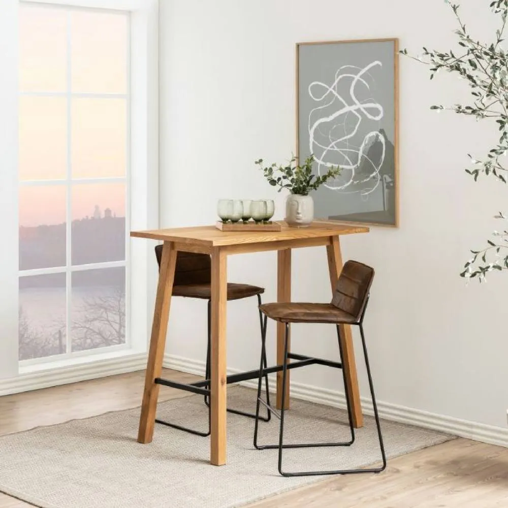 netfurniture Belgravia Bar Table in Oak in Brown 3