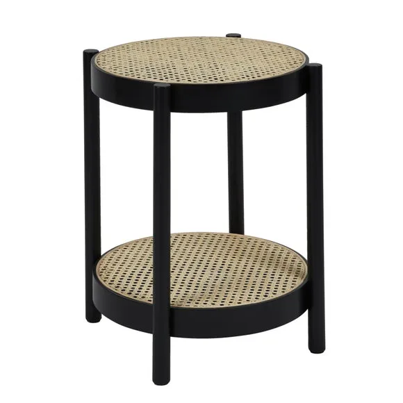 Cancun Round Side Table Black 5
