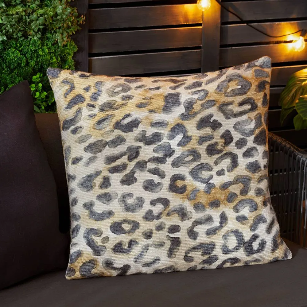 Paoletti Leopardis Leopard Woven Outdoor Cushion