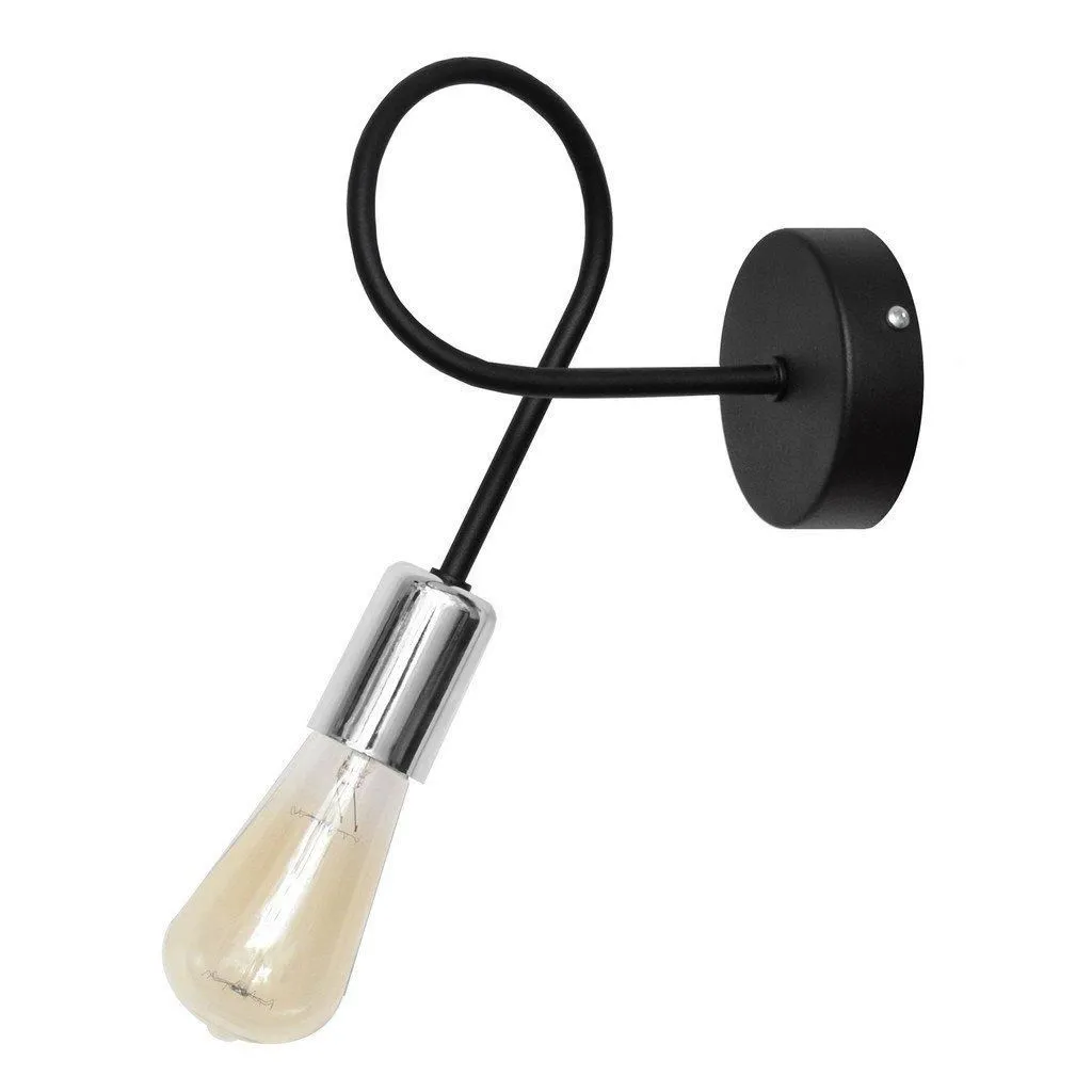 Netlighting Oxford Wall Lamp Black Chrome 25cm