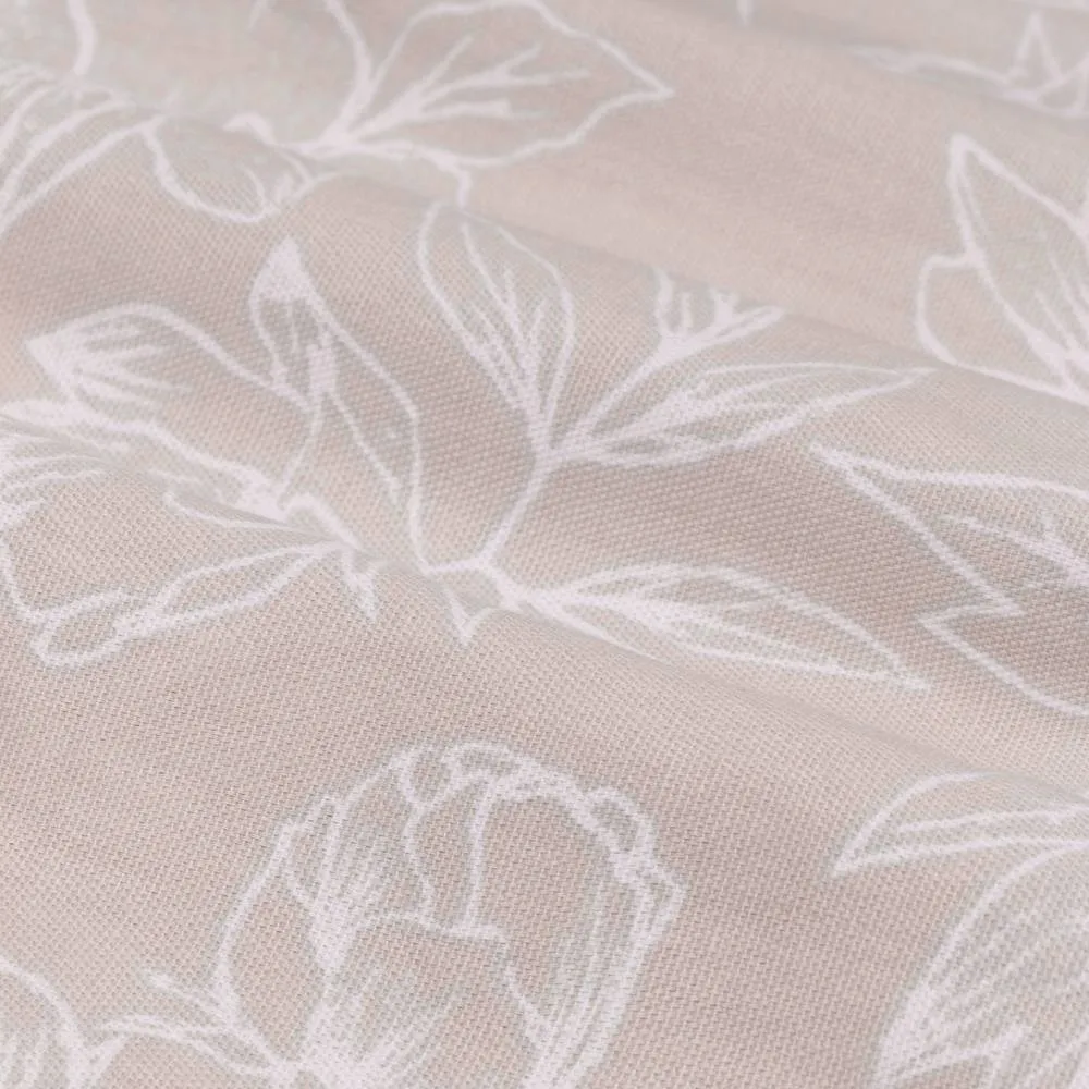 Wylder Bella Floral 100% Cotton Pencil Pleat Curtain Pair in Natural 6
