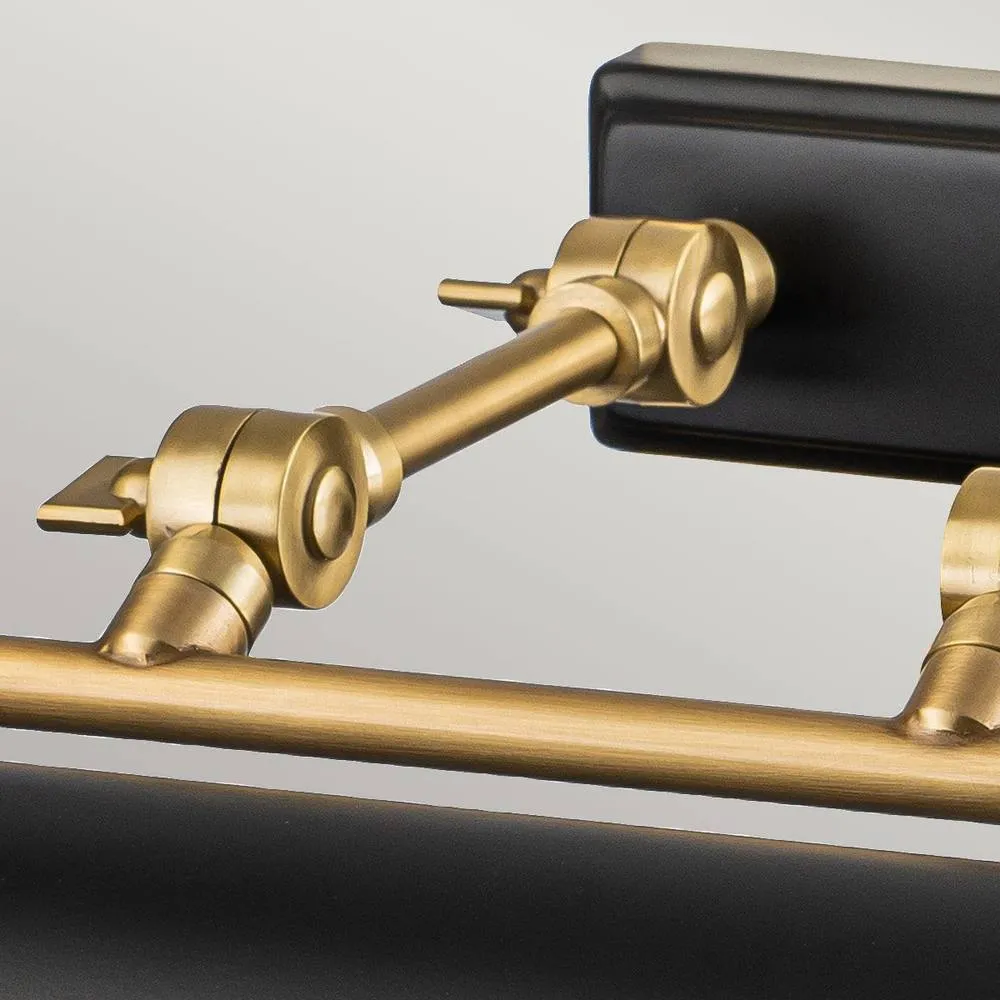 Netlighting Winchfield 4 Light Large Picture Light Aged Brass & Matte Black in Gold 4
