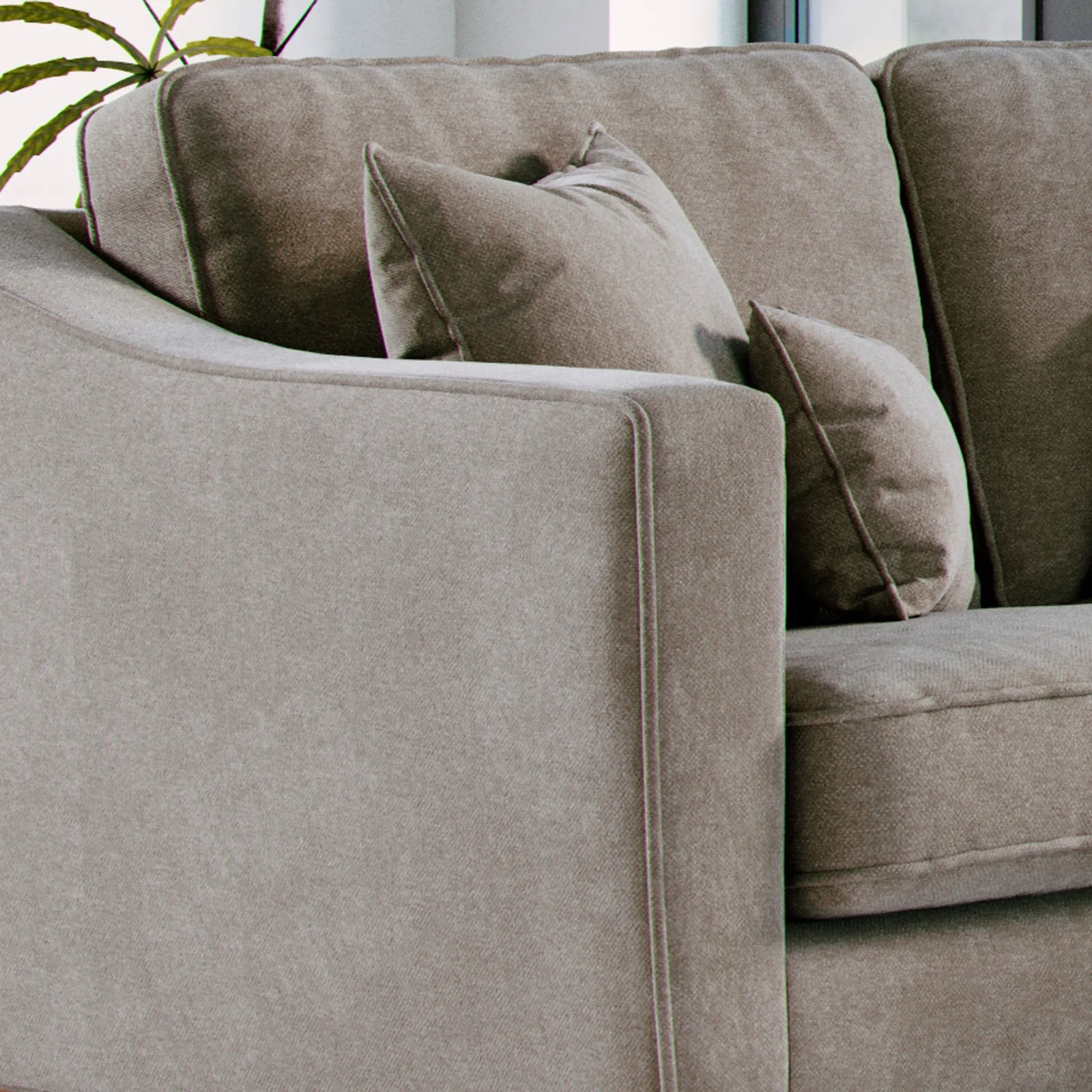 The Great Sofa Company Jackson 2 Seater Chenille Sofa in Light Brown 3