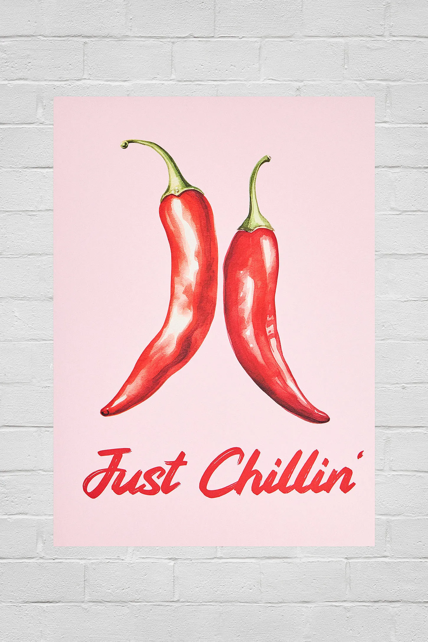 Just Chillin' 30x40cm Wall Art Print - Pink A3