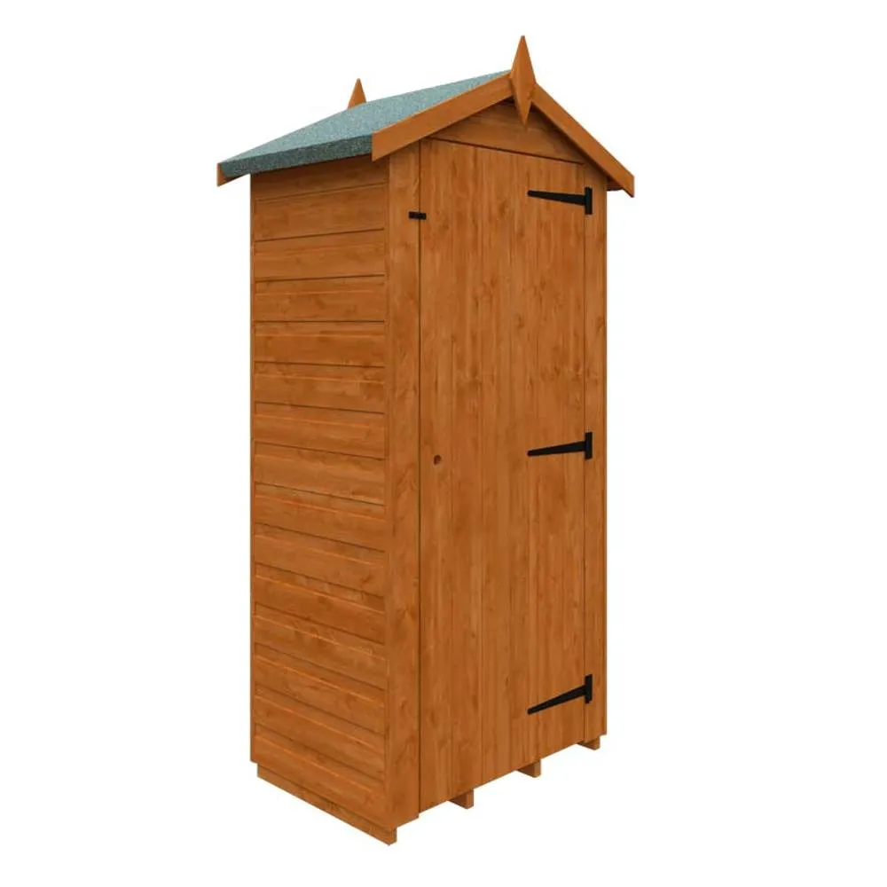 Buttercup Farm 2 x 3 Feet Tool Tower 12mm Shed - Solid Wood/Softwood/Pine in Burnt Orange