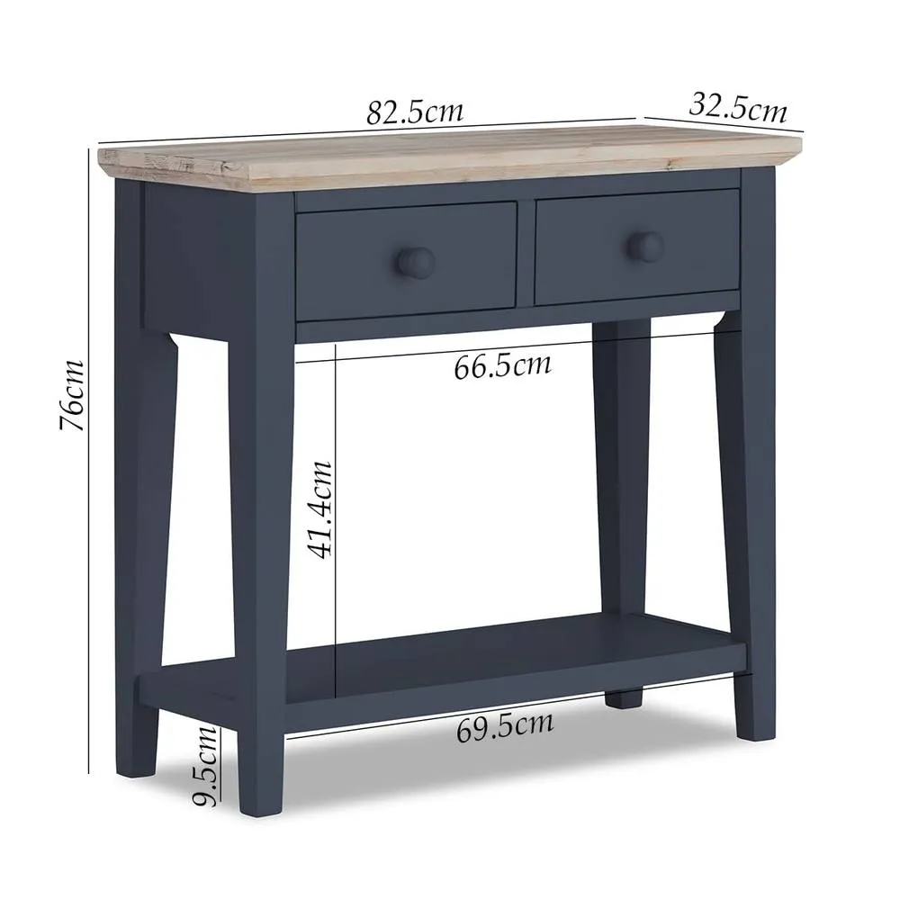 Statement Furniture Florence Console Table with 2 Drawers in Navy 3