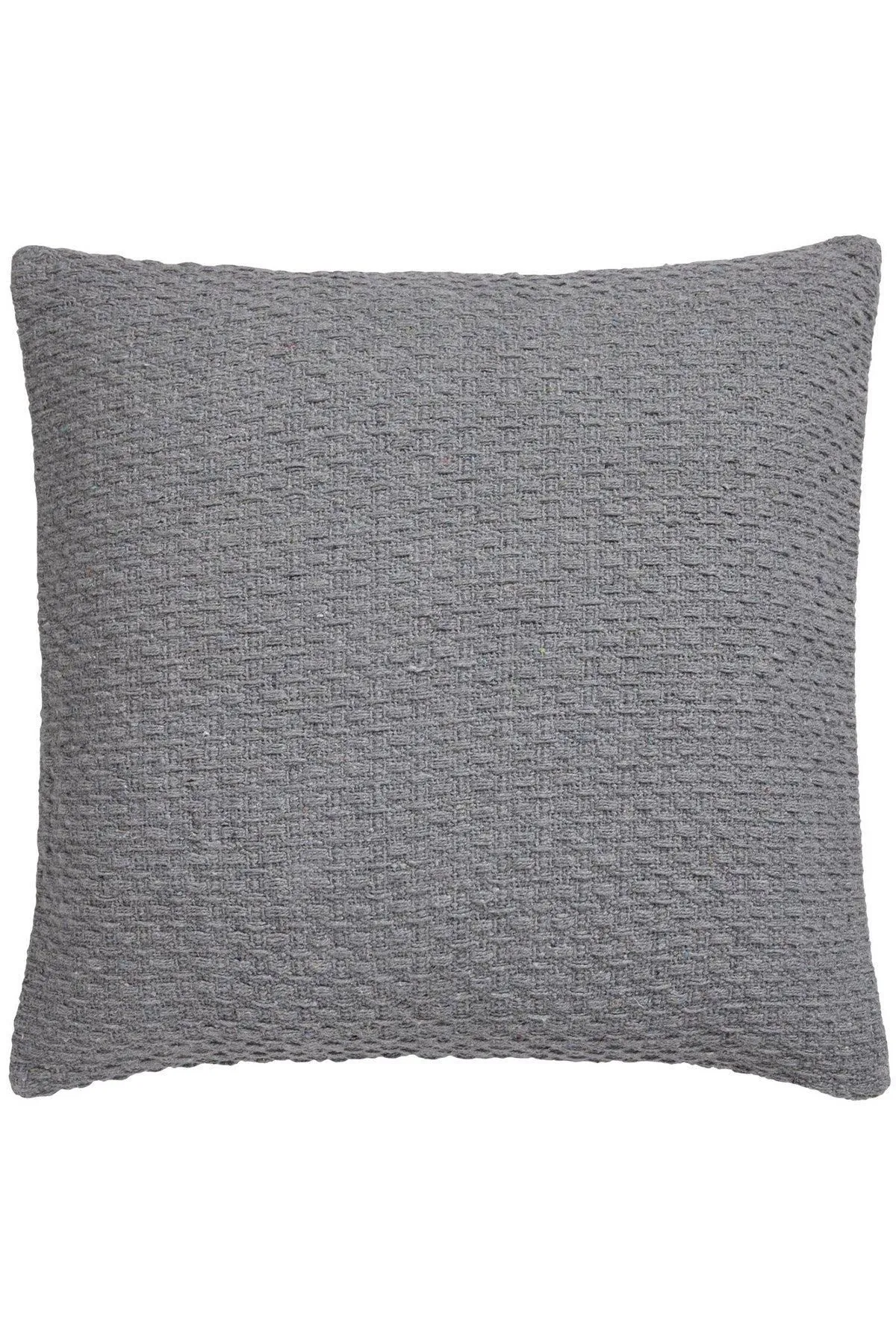 Drift Home 'Hayden' Filled 100% Cotton Basket Weave Cushion in Grey