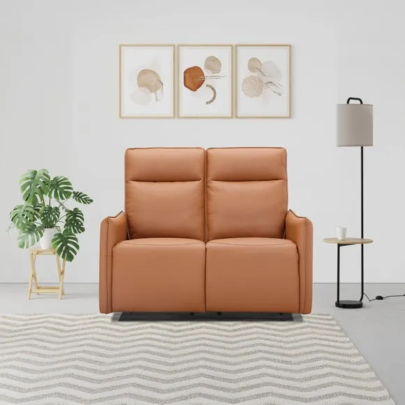 Lugo Faux Leather Manual Recliner 2 Seater Sofa