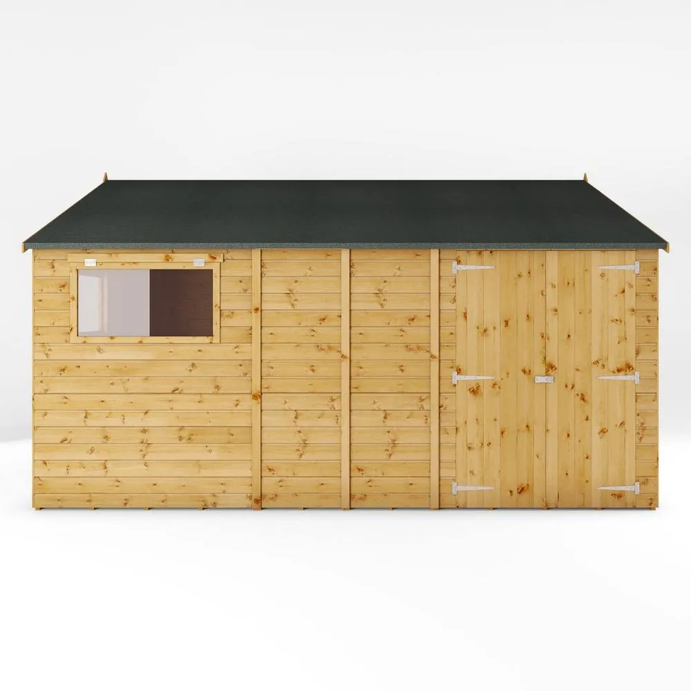 Mercia Premium Shiplap Reverse Apex Workshop - L322.7 x W427.4 x H250.3 cm in Light Tan 5