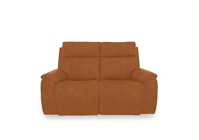 Aero Fabric 2 Seater Power Recliner Sofa with Power Headrests and Heated Seats - Dexter Pumpkin