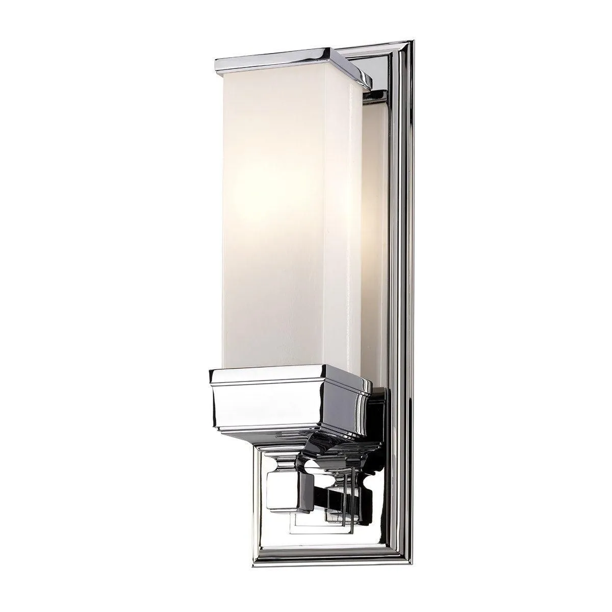 Netlighting Cambridge 1 Light Bathroom Wall Light Polished Chrome IP44 G9 in Grey