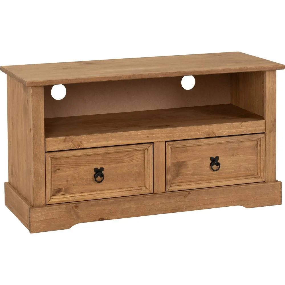 Seconique Corona Essentials 2 Drawer TV Unit in Natural 2