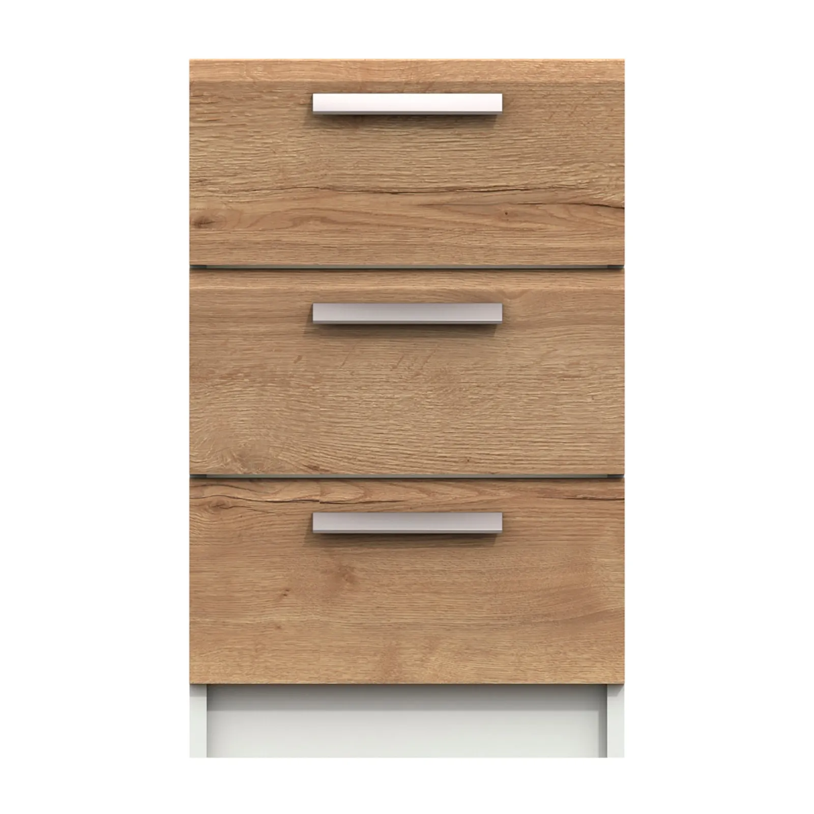 Piper 3 Drawer Bedside Table Brown