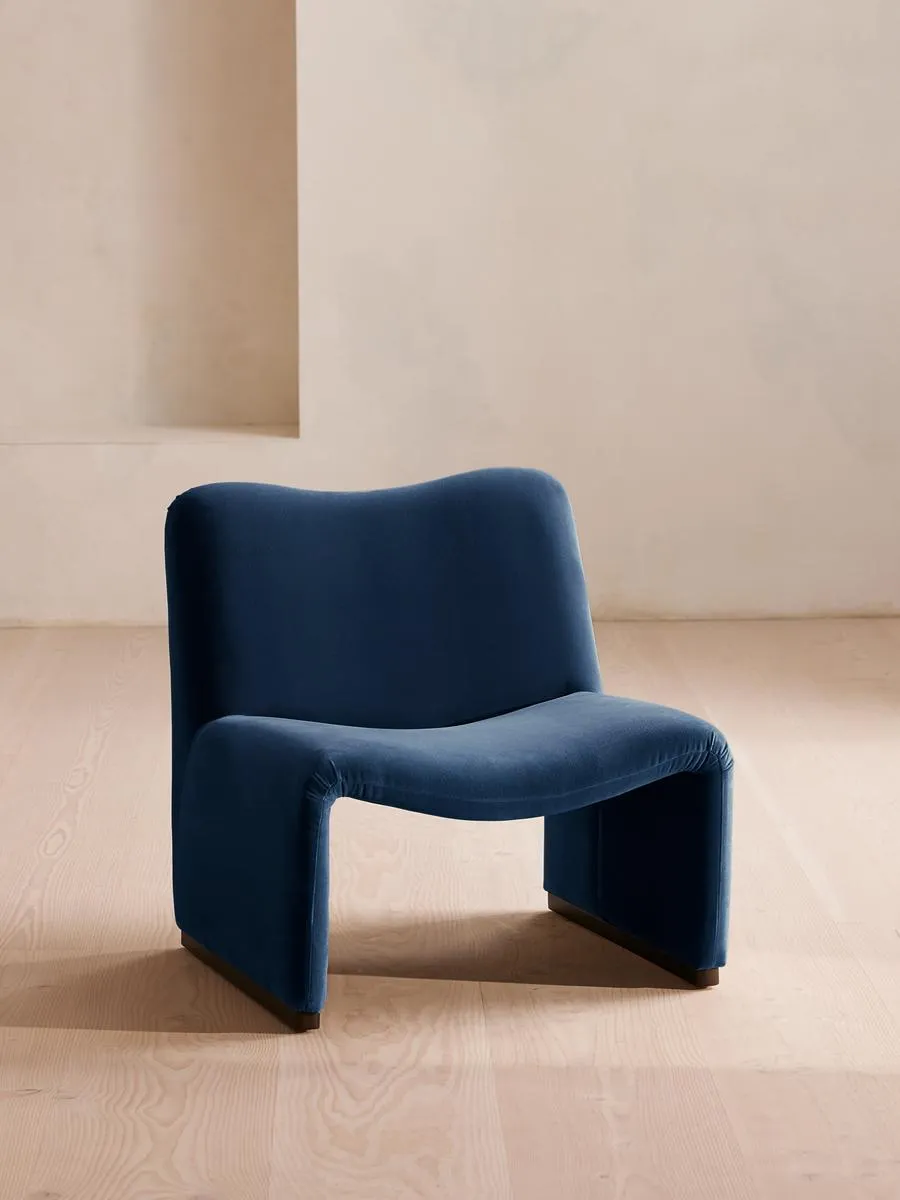 Lovett Armchair, Velvet, Royal Blue